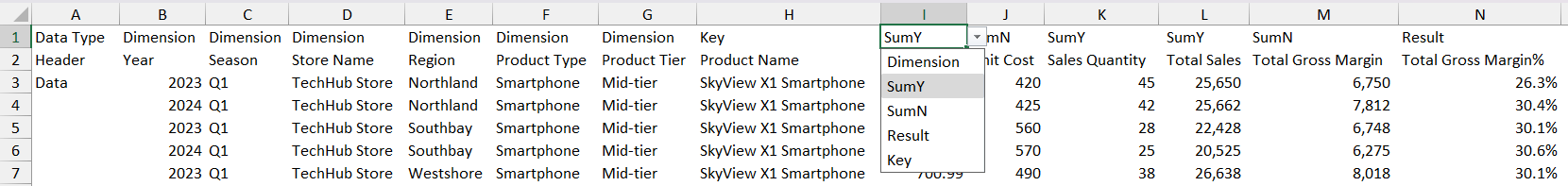 Select Data Type